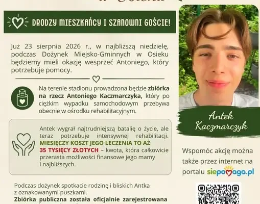 Dożynki w Osieku: zbiórka dla Antka po wypadku