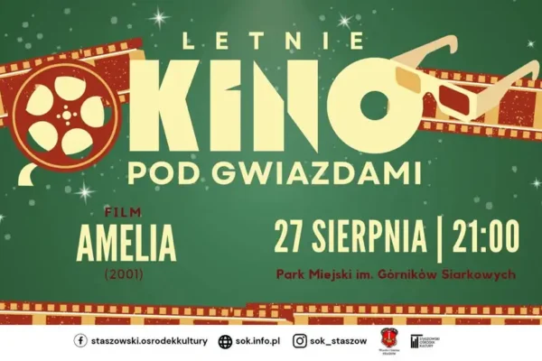 Film „Amelia” w Parku Miejskim – Letnie Kino pod Gwiazdami w Staszowie