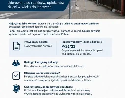 NIK zaprasza rodziców dzieci do 3. roku życia do udziału w ankiecie