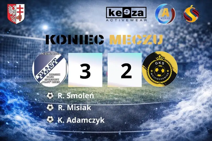 Piast Osiek pokonuje GKS Wojciechowice 3:2 w II kolejce klasy A