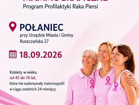 Bezpłatna mammografia w Połańcu – zapisy trwają!