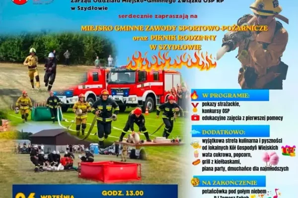 Zawody strażackie i piknik rodzinny w Szydłowie – 6 września
