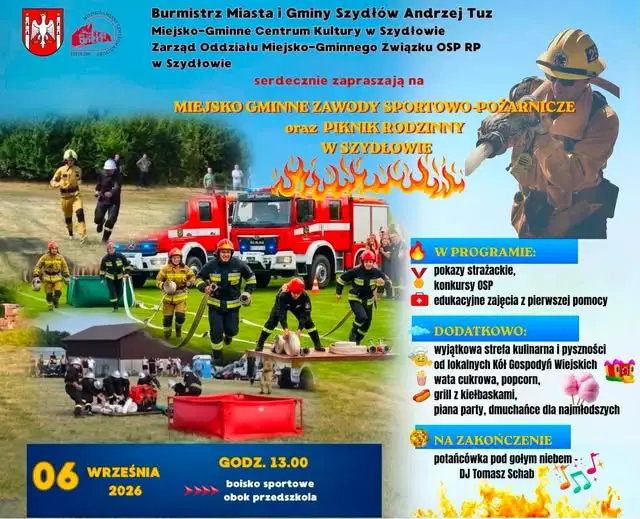 Zawody strażackie i piknik rodzinny w Szydłowie – 6 września