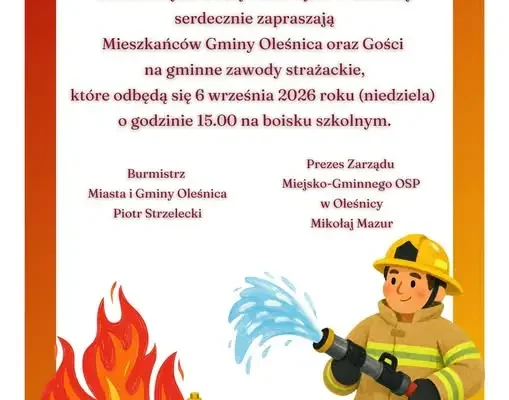 Gminne Zawody Strażackie w Oleśnicy – zaproszenie na sportowe emocje