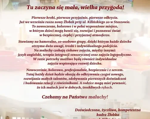 Nowy żłobek w Staszowie otwiera drzwi dla maluchów