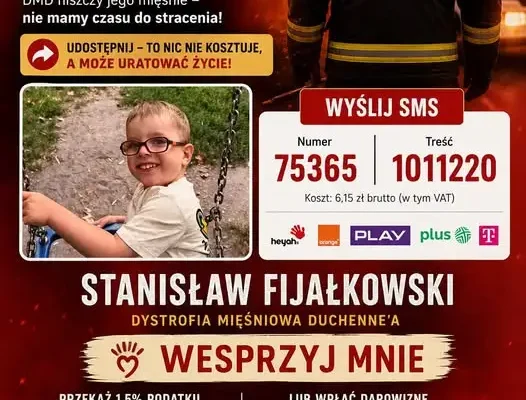 Pomoc dla Stasia Fijałkowskiego – strażacy z Połańca apelują o wsparcie