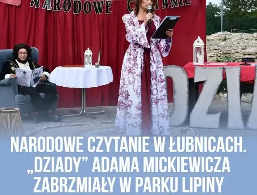 Narodowe Czytanie w Łubnicach: „Dziady” Mickiewicza w parku Lipiny