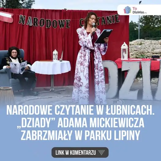 Narodowe Czytanie w Łubnicach: „Dziady” Mickiewicza w parku Lipiny