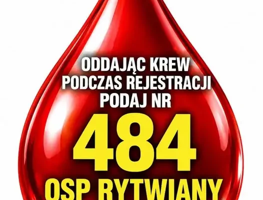Staszów: dziś wyjazdowa akcja krwiodawstwa – oddaj krew i wspomóż OSP Rytwiany