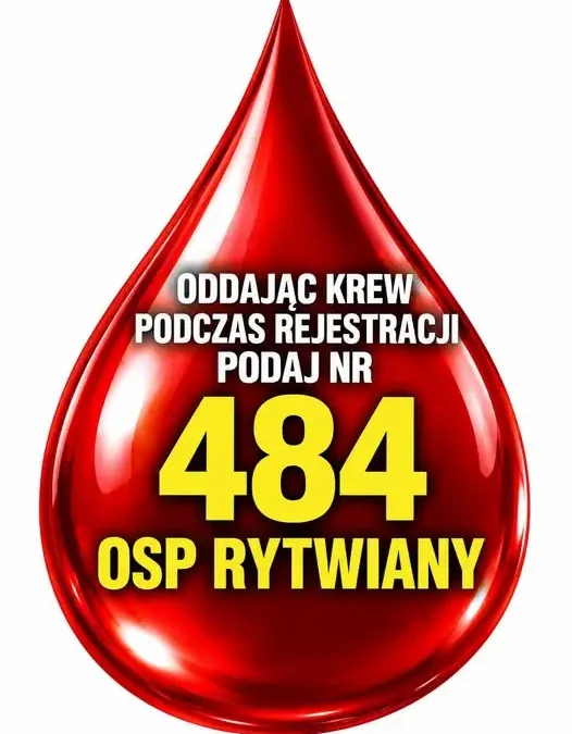 Staszów: dziś wyjazdowa akcja krwiodawstwa – oddaj krew i wspomóż OSP Rytwiany