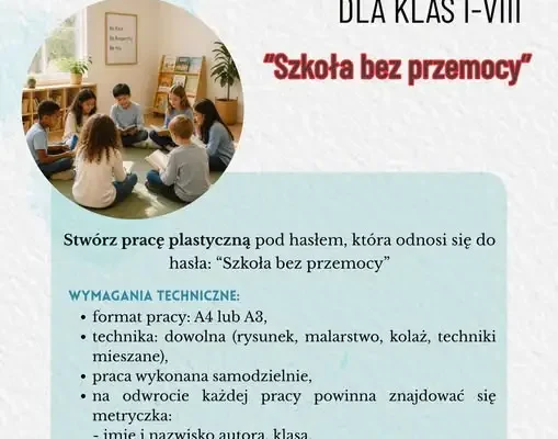 Konkurs plastyczny „Szkoła bez przemocy” – prace do 28 września