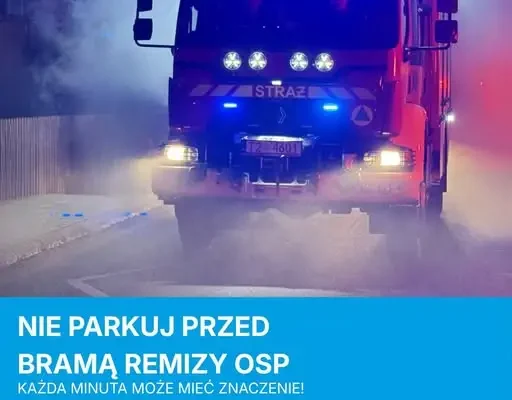 Apel OSP: nie zastawiaj bramy remizy – to może kosztować życie