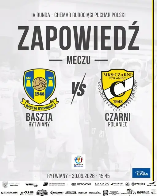Czarni Połaniec zagrają z Basztą Rytwiany w Pucharze Polski