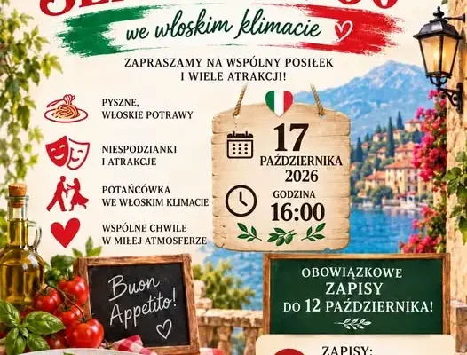 Włoskie popołudnie dla seniorów – wspólne gotowanie, tańce i niespodzianki
