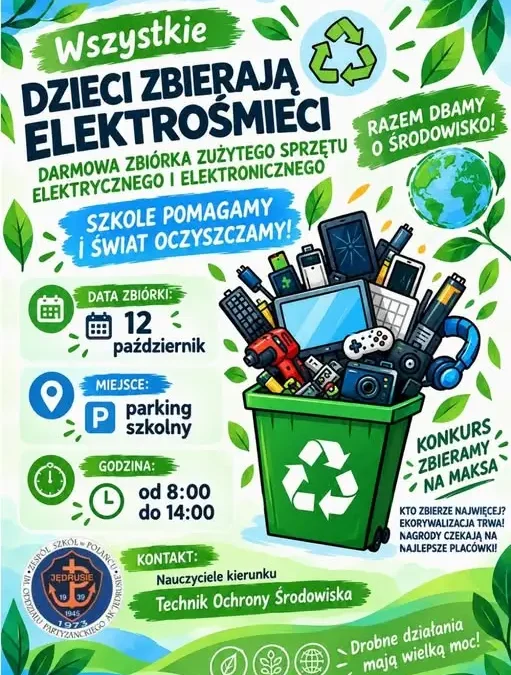 Zbiórka elektrośmieci w ZSP w Polańcu – 12 października