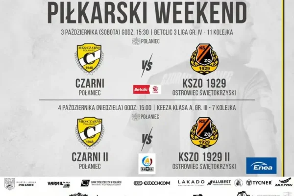 Piłkarski weekend w Połańcu – dwa mecze Czarnych