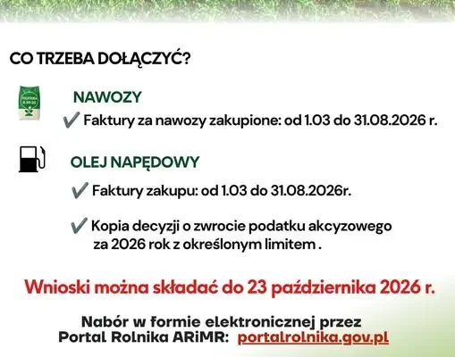 ARiMR przypomina rolnikom: wnioski o zwrot akcyzy za paliwo tylko do 23 października