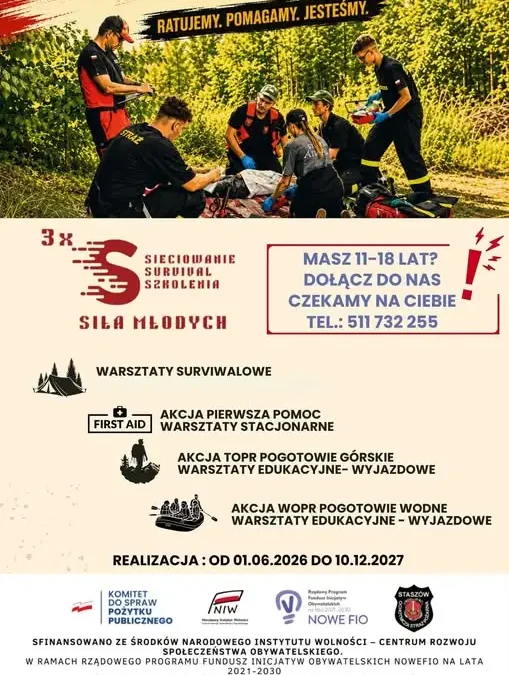 Bezpłatny kurs pierwszej pomocy dla młodzieży z gminy Staszów – trwa rekrutacja