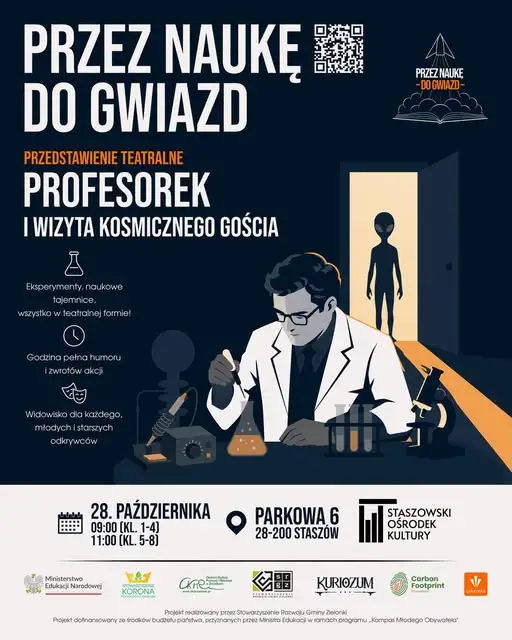 Bezpłatny spektakl edukacyjny „Profesorek i wizyta kosmicznego gościa” w Staszowie