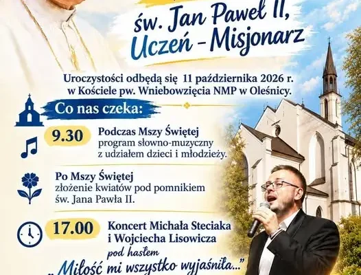 Dzień Papieski w Oleśnicy – koncert, kwiaty i kremówki