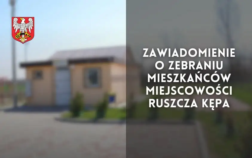 Zebranie wiejskie w Ruszczy Kępie – 29 października 2026