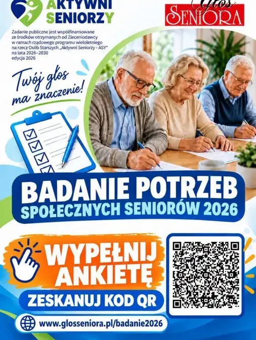 Seniorzy mogą zabrać głos. Trwa ogólnopolskie badanie potrzeb osób starszych