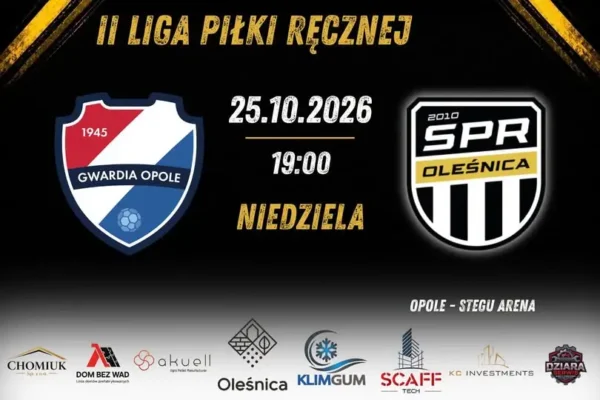 SPR Oleśnica zagra na wyjeździe z Gwardią II Opole w 3. kolejce II ligi
