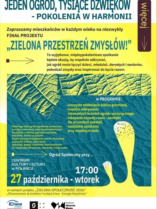 Połaniec: finał projektu „Zielona Przestrzeń Zmysłów” – muzyczny ogród łączy pokolenia