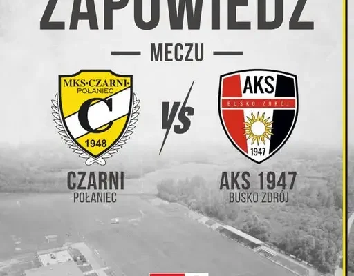 Czarni Połaniec podejmują AKS 1947 Busko-Zdrój w 14. kolejce Betclic 3. Ligi